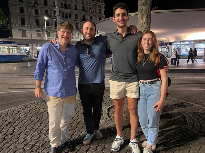 Guy Spier, Vitaliy Katsenelson, and his kids Jonah and Hannah – Zurich, 2023